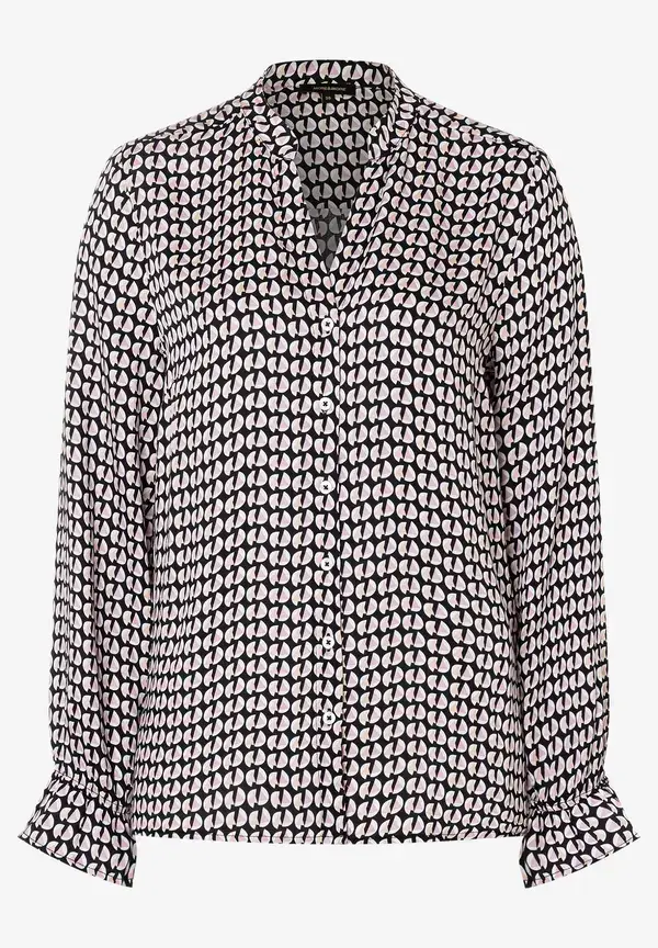 More & More Viskosebluse, grafischer Print, Herbst-Kollektion Große Rabatte