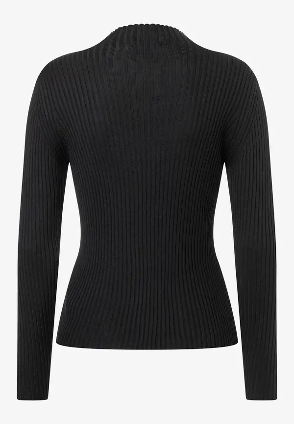 More & More Rippstrick-Pullover, schwarz, Herbst-Kollektion Neuheiten