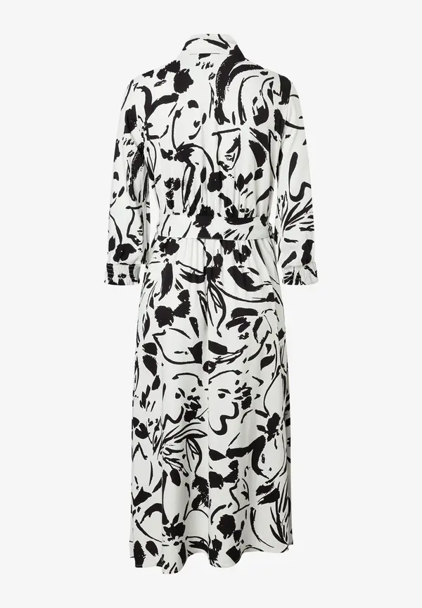 More & More fließendes Hemdblusenkleid, ecru/schwarz, Frühjahrs-Kollektion Saisonale Angebote