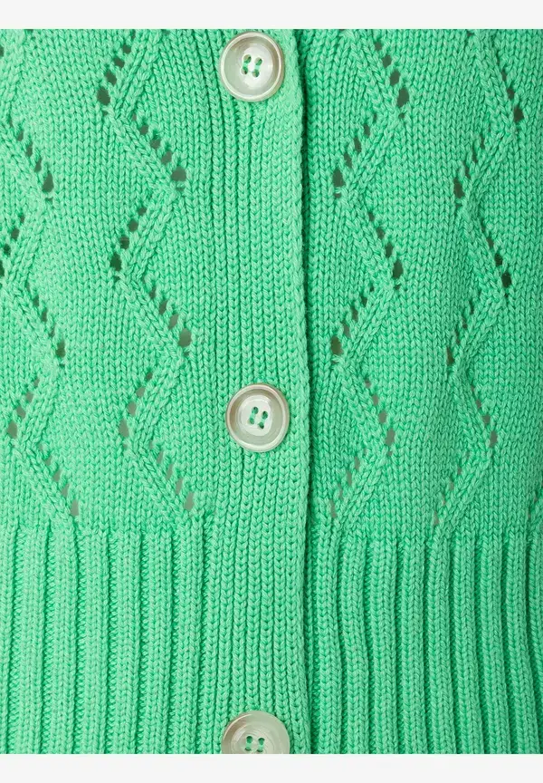 More & More Ajour Cardigan, march green, Frühjahrs-Kollektion Sonderangebote