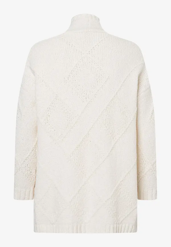 More & More Struktur-Cardigan, eggshell, Frühjahrs-Kollektion Wochenangebot