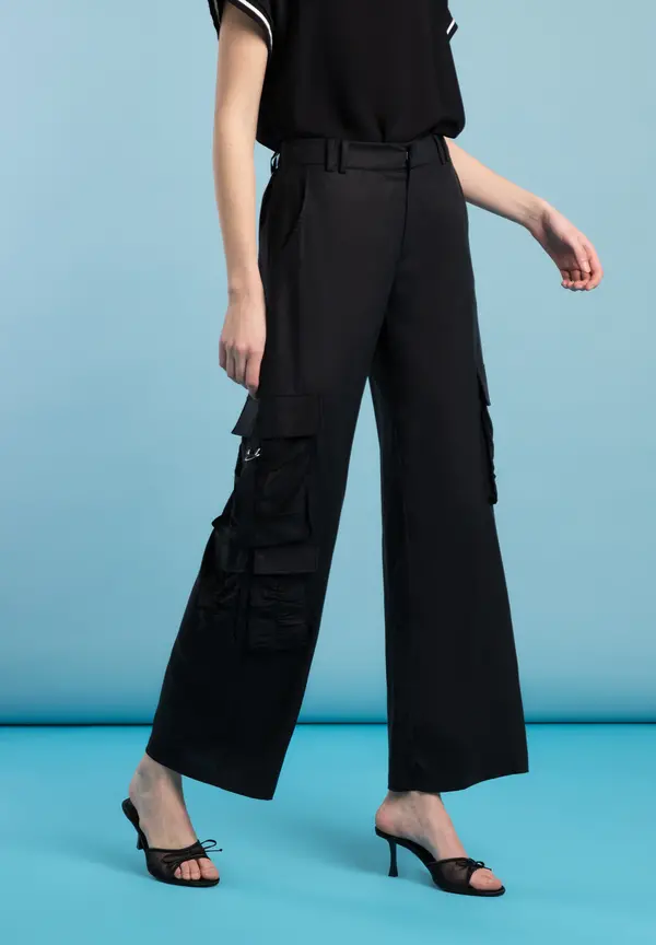 More & More fließende Cargohose, schwarz, Frühjahrs-Kollektion Kostenlose Rückgabe