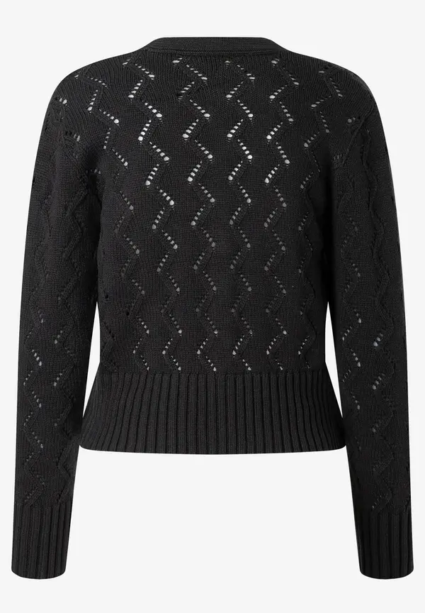 More & More Ajour Cardigan, schwarz, Frühjahrs-Kollektion JETZT KAUFEN