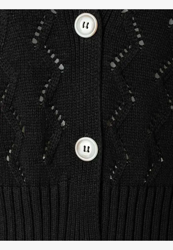 More & More Ajour Cardigan, schwarz, Frühjahrs-Kollektion JETZT KAUFEN