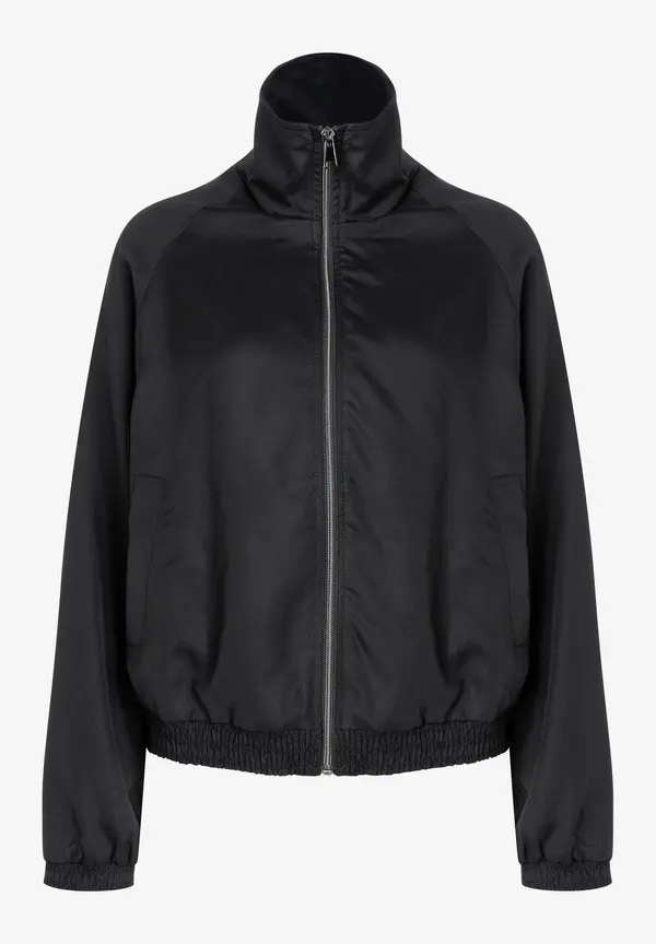 More & More Blouson mit gesmoktem Saum, schwarz, Frühjahrs-Kollektion Letzter Tag