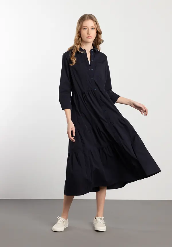 More & More langes Hemdblusenkleid, marine, Frühjahrs-Kollektion Bis zu 60% Rabatt