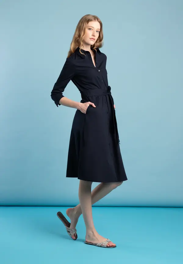 More & More Hemdblusenkleid, marine, Frühjahrs-Kollektion Bis zu 65% Rabatt