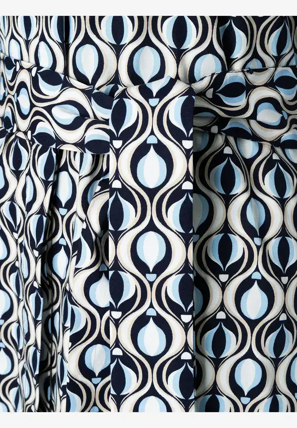 More & More Hemdblusenkleid, grafischer Print, marine/hellblau, Frühjahrs-Kollektion Nur für heute
