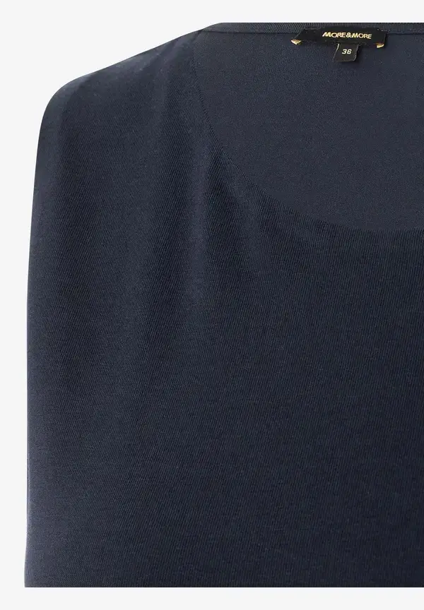 More & More Baumwoll/Stretch Top, marine, Frühjahrs-Kollektion Vierteljährliche Förderung
