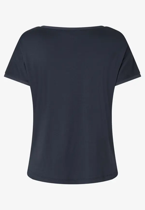 More & More T-Shirt mit Chiffonkante, marine, Frühjahrs-Kollektion Discount Store für neue Produkte