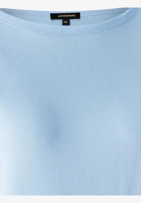 More & More T-Shirt mit Chiffonkante, hellblau, Frühjahrs-Kollektion Begrenzt auf 3 Tage