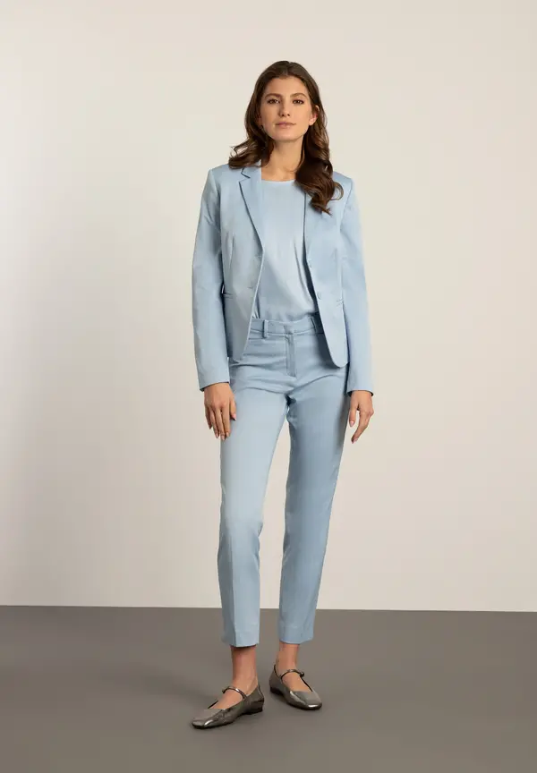 More & More Blazer mit feiner Struktur, hellblau, Frühjahrs-Kollektion Outlet