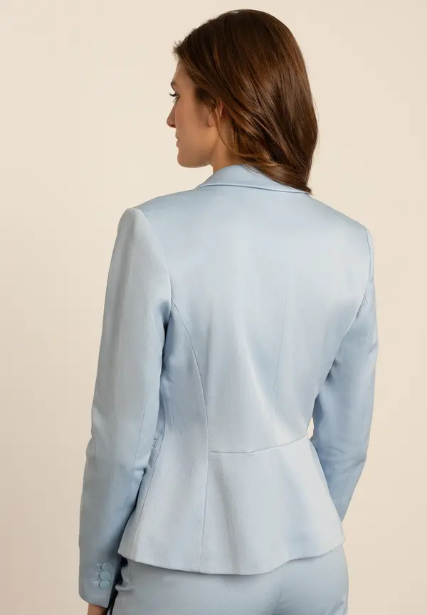 More & More Blazer mit feiner Struktur, hellblau, Frühjahrs-Kollektion Outlet
