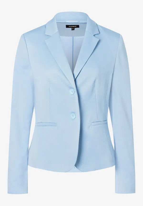 More & More Blazer mit feiner Struktur, hellblau, Frühjahrs-Kollektion Outlet