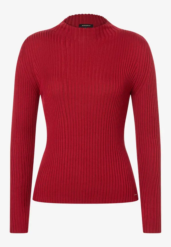 More & More Rippstrick-Pullover, rot, Herbst-Kollektion Fabrikverkauf
