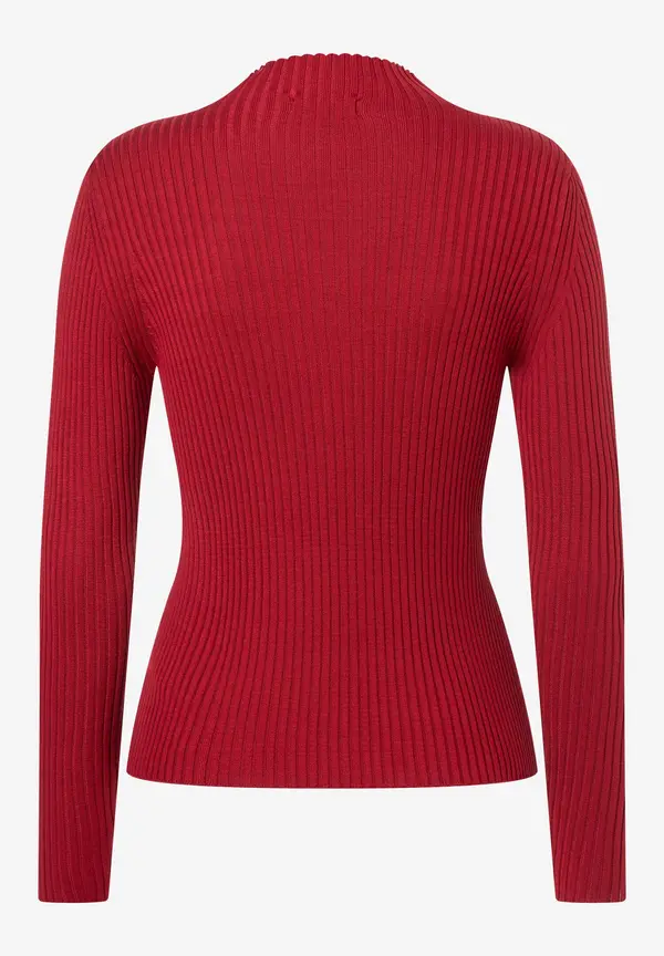 More & More Rippstrick-Pullover, rot, Herbst-Kollektion Fabrikverkauf
