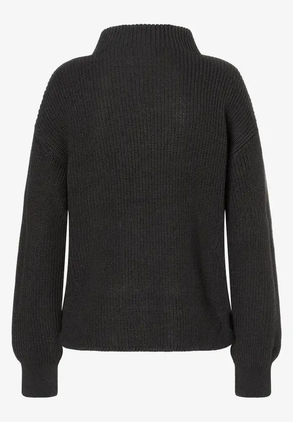 More & More Rippstrick-Pullover, schwarz, Herbst-Kollektion Blitzverkäufe