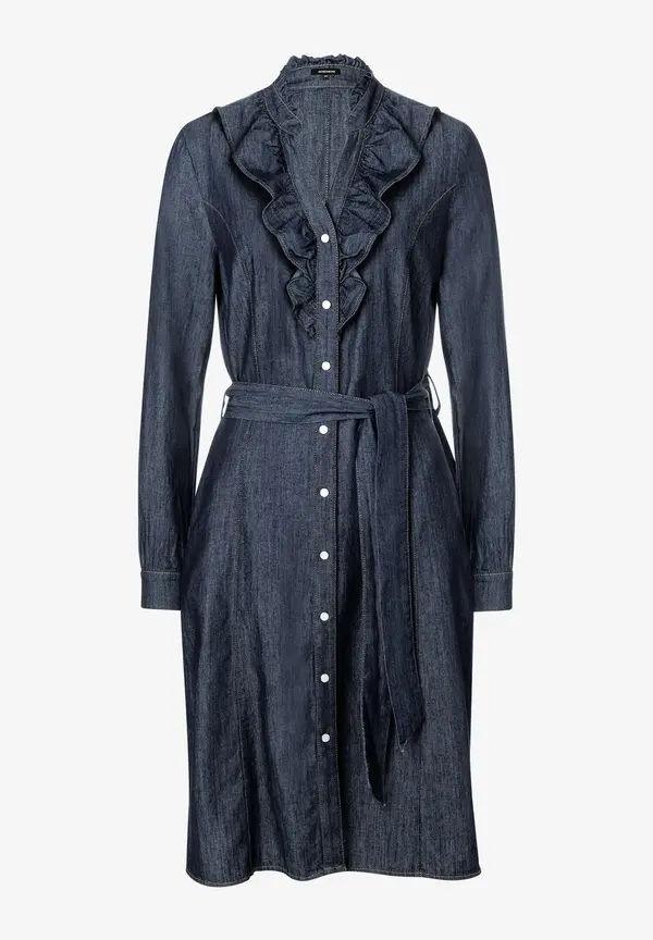 More & More feminines Jeanskleid, dark blue denim Fabrik Onlineshop
