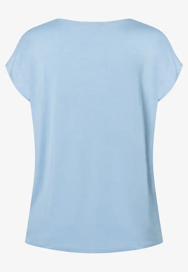 More & More Shirt mit Satinfront, hellblau Flash Sale
