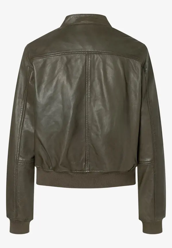 More & More Lederblouson, oliv Preisnachlass