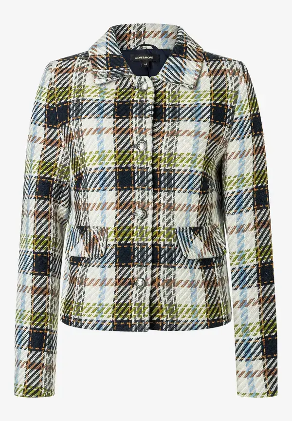 More & More kurze Blazerjacke, Maxi-Karo Vatertagsangebot