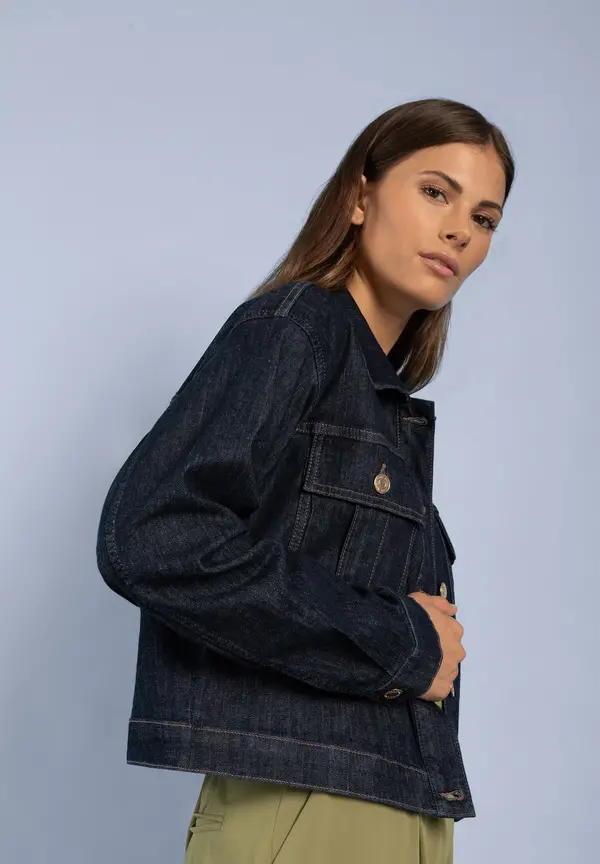 More & More Jeansjacke, dark blue denim Valentinstagsangebot