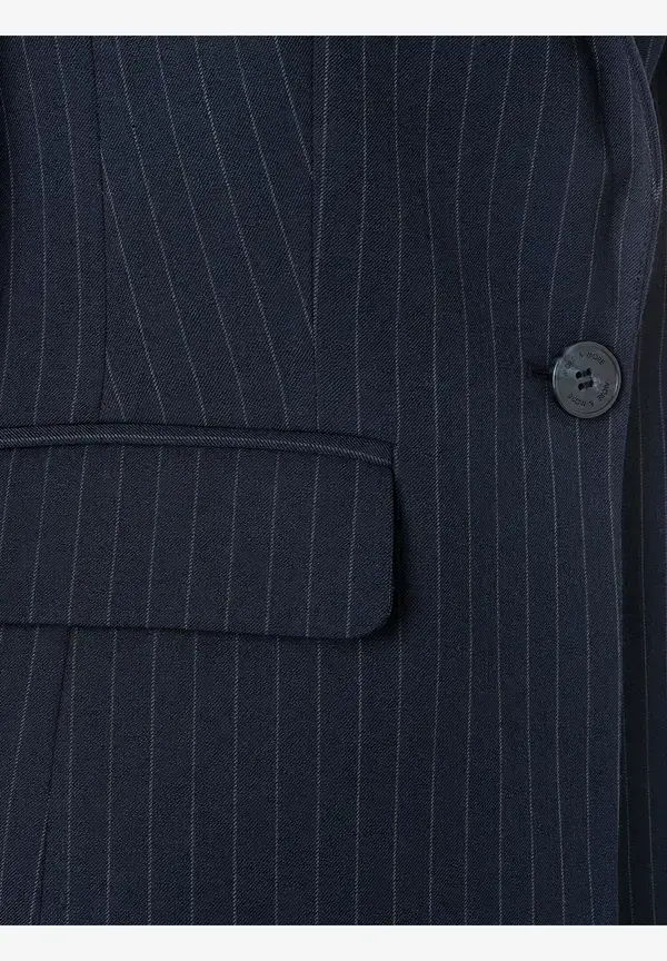 More & More Nadelstreifenblazer, marine Blitzangebot