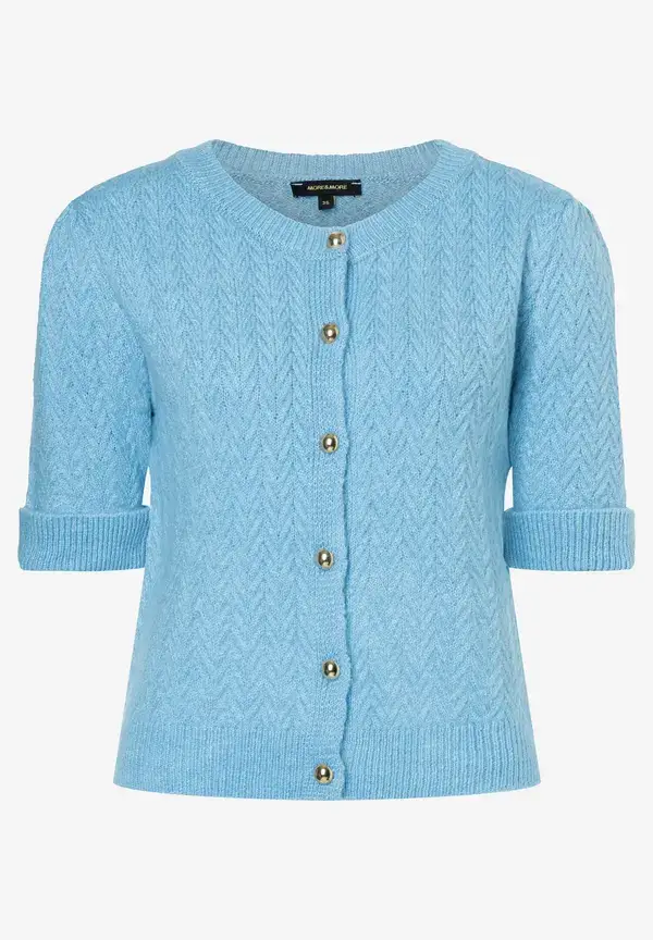 More & More Cardigan, Kurzarm, hellblau Tägliche Deals