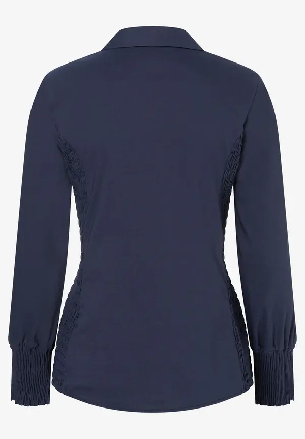 More & More Hemdbluse mit Smok-Einsatz, marine Sonderangebote