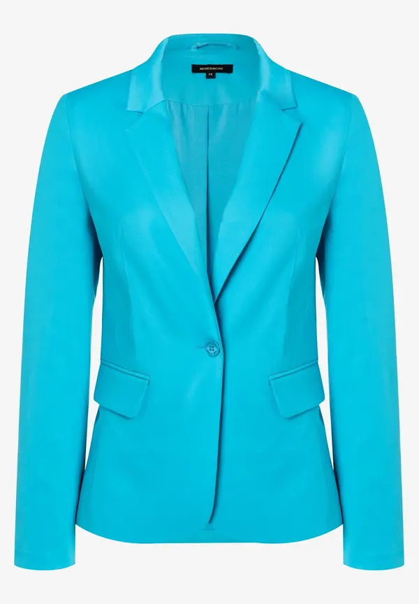More & More Baumwoll-Satin Blazer, türkis, Frühjahrs-Kollektion Neueste Stile