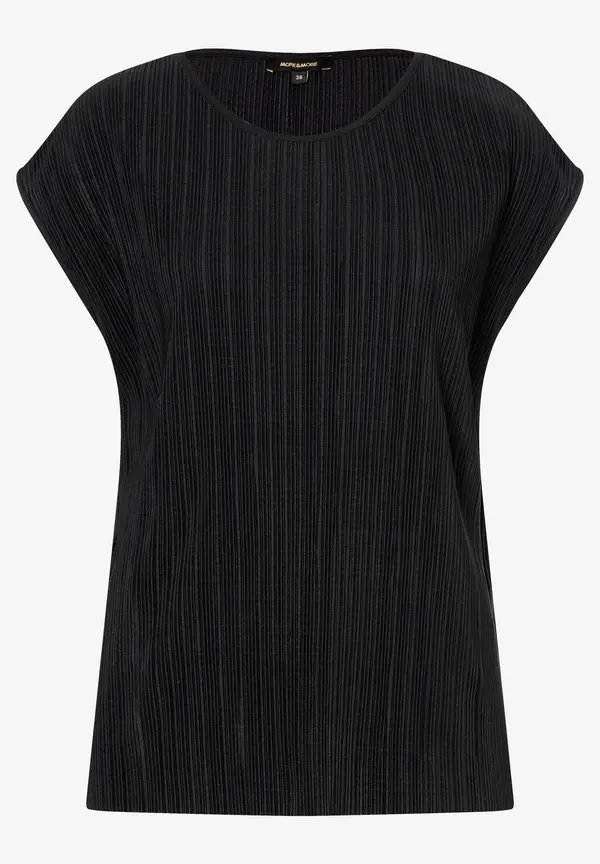 More & More Plisséeshirt, schwarz, Frühjahrs-Kollektion Discount Store für neue Produkte