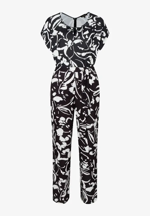 More & More Jersey Jumpsuit, schwarz/ecru, Frühjahrs-Kollektion Nur noch ein Tag übrig