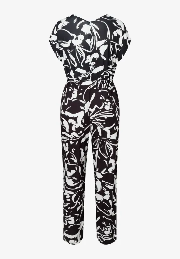 More & More Jersey Jumpsuit, schwarz/ecru, Frühjahrs-Kollektion Nur noch ein Tag übrig