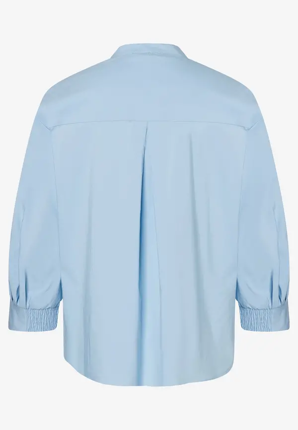 More & More Baumwoll/Stretch Bluse, light skyblue, Frühjahrs-Kollektion 50% Rabatt mit kostenlosem Versand