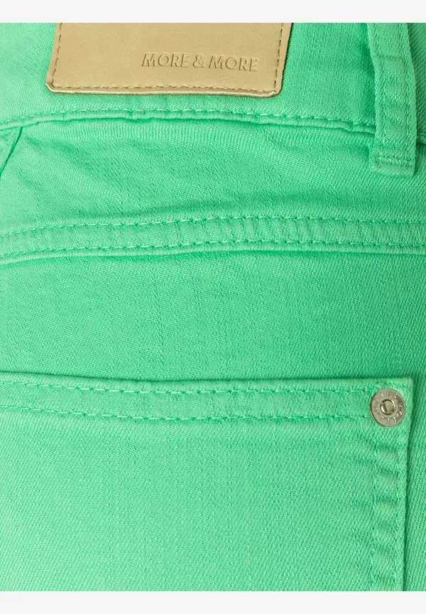 More & More verkürzte Coloured Denim, march green, Frühjahrs-Kollektion zollfrei
