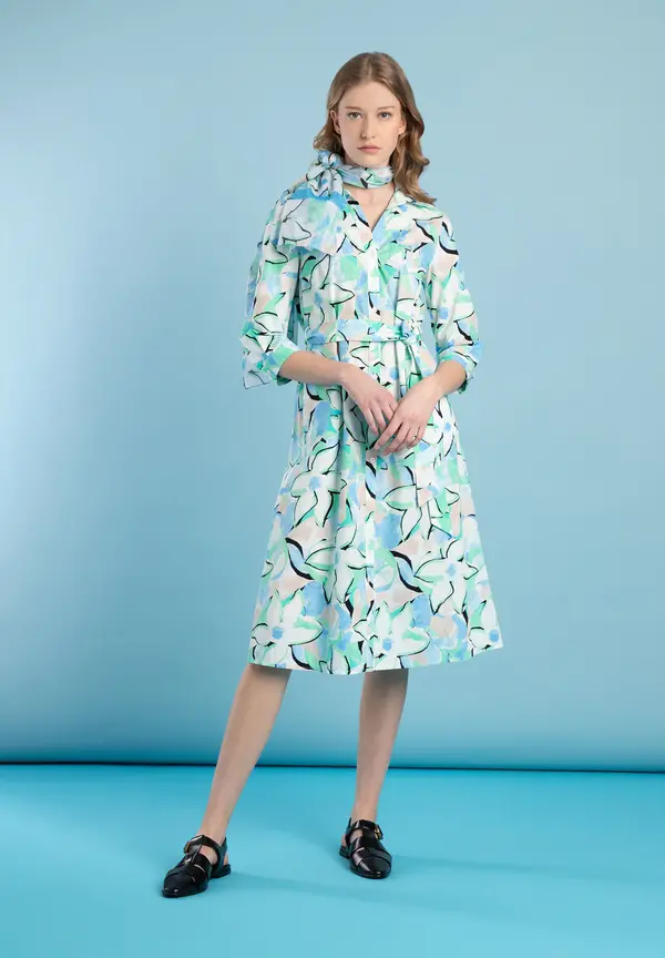 More & More Hemdblusenkleid, Blumenprint, Frühjahrs-Kollektion 2025