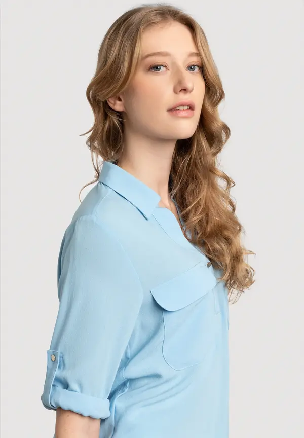 More & More Sportive Bluse, light skyblue, Frühjahrs-Kollektion Hotsell