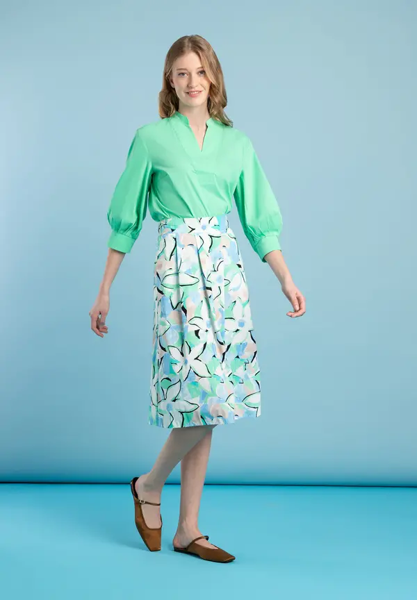 More & More Baumwollrock, Blumenprint, Frühjahrs-Kollektion im Angebot
