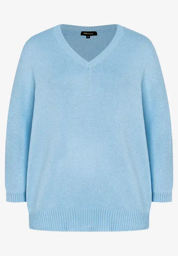 More & More Pullover mit V-Ausschnitt, light skyblue, Frühjahrs-Kollektion Schlussverkauf