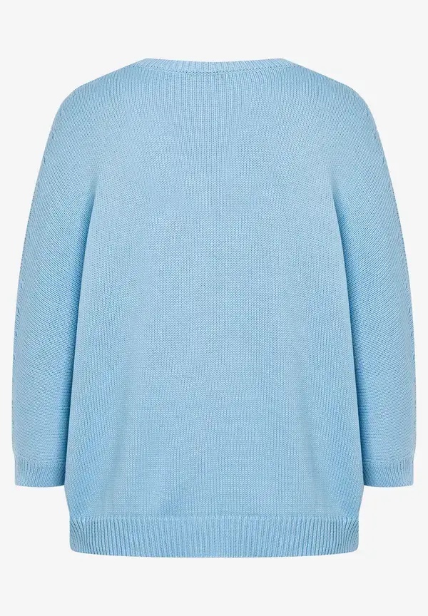 More & More Pullover mit V-Ausschnitt, light skyblue, Frühjahrs-Kollektion Schlussverkauf