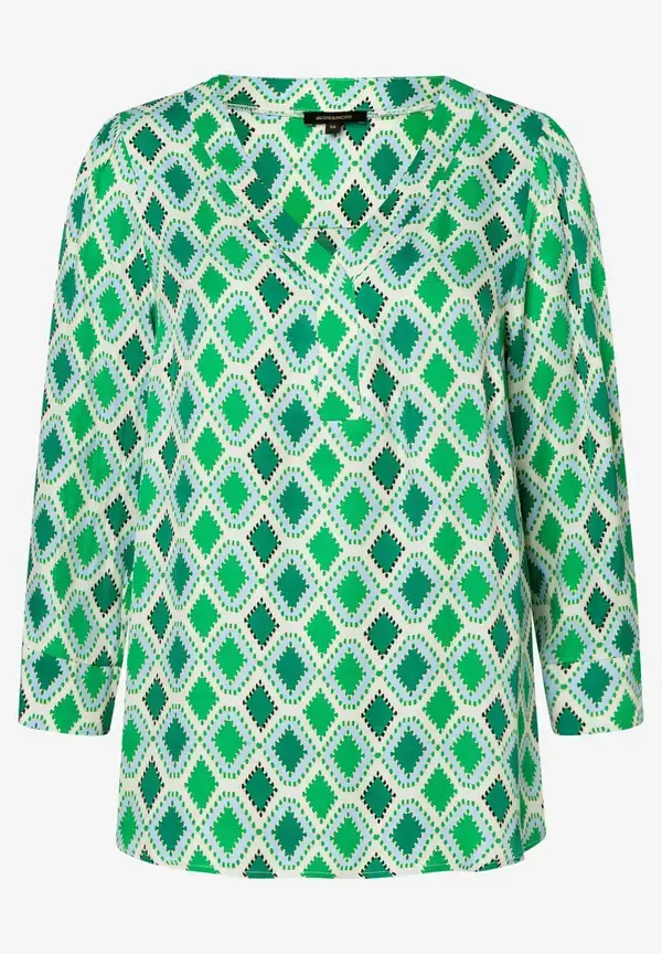 More & More Satinbluse, grafischer Print, Frühjahrs-Kollektion Blitzverkäufe