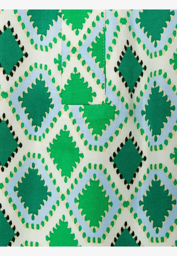 More & More Satinbluse, grafischer Print, Frühjahrs-Kollektion Blitzverkäufe