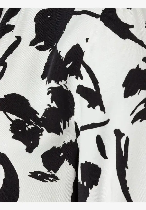 More & More Printbluse, schwarz/ecru, Frühjahrs-Kollektion Fabrikpreis