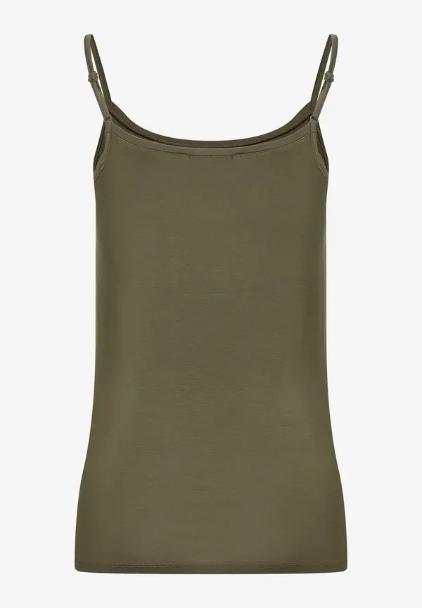 More & More Spaghetti-Top, oliv Begrenztes Angebot