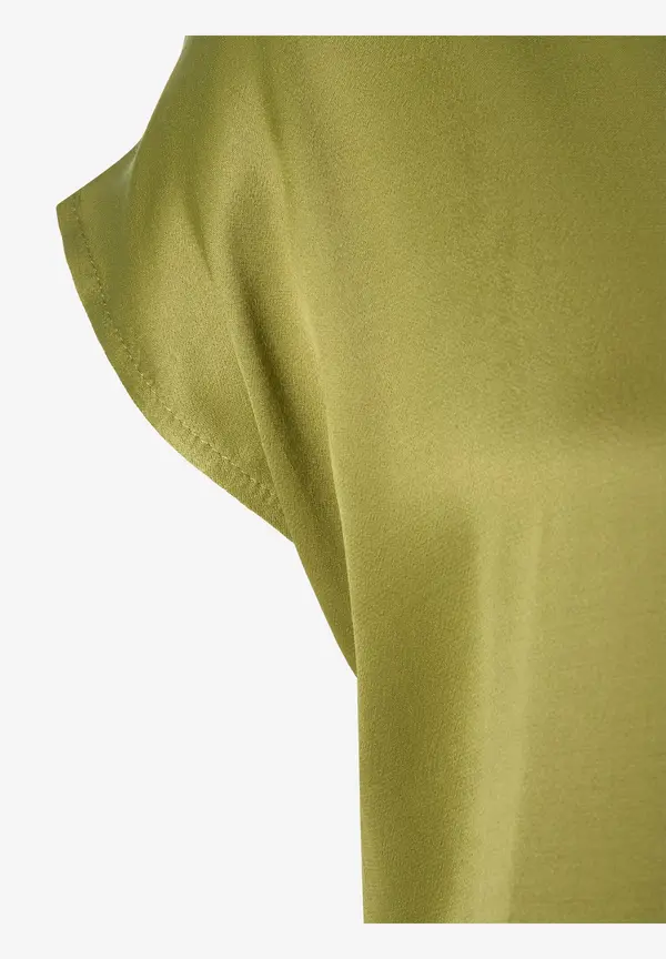 More & More Shirt mit Satinfront, soft moss green Weihnachtsangebot