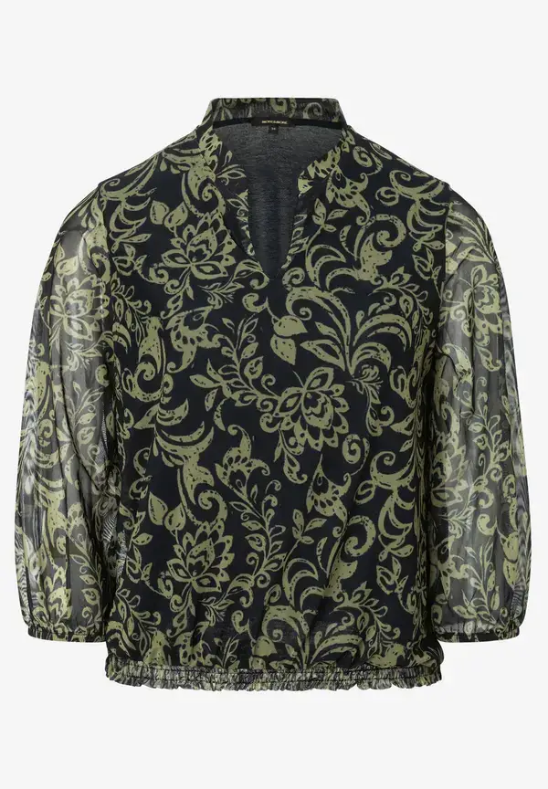 More & More Meshshirt, Paisleyprint, marine/grün Neueste Mode