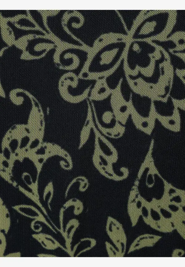 More & More Meshshirt, Paisleyprint, marine/grün Neueste Mode