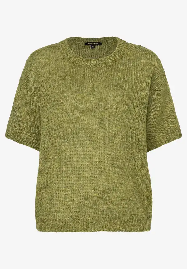 More & More Kurzarm-Pullover, soft moss green Räumungsverkauf
