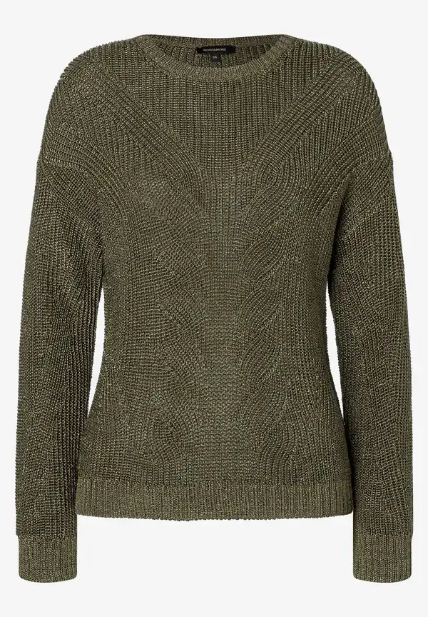 More & More Pullover mit Glanz, oliv Tägliche Deals