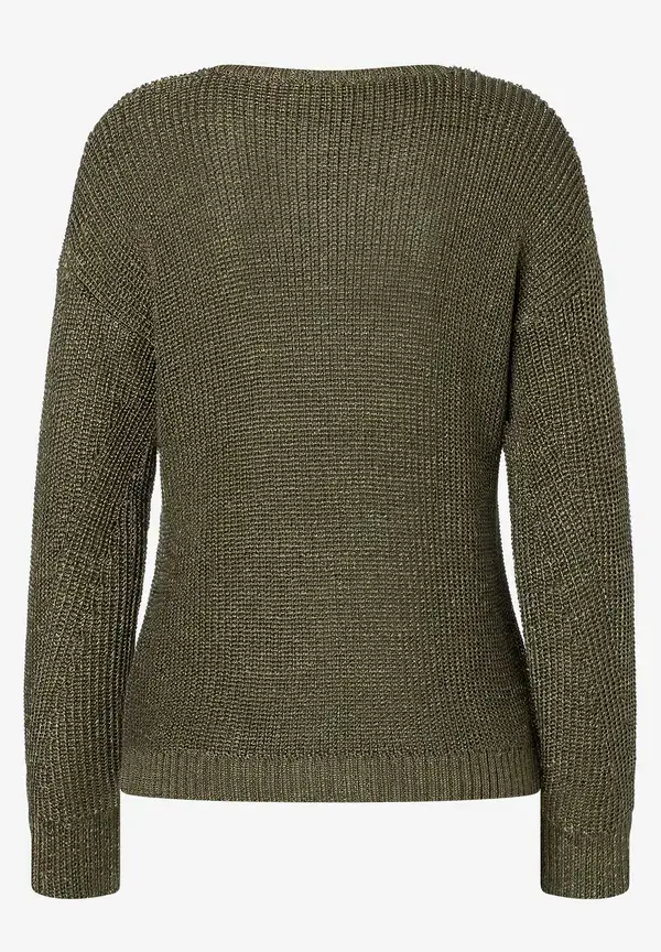More & More Pullover mit Glanz, oliv Tägliche Deals
